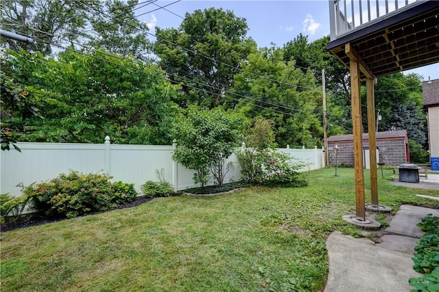 26 Fountain St, Rochester, NY 14620 - fenced backyard with an outdoor structure