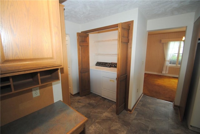 11 Elmwood Ave, Hornellsville, NY 14843 - laundry area with independent washer and dryer and baseboards