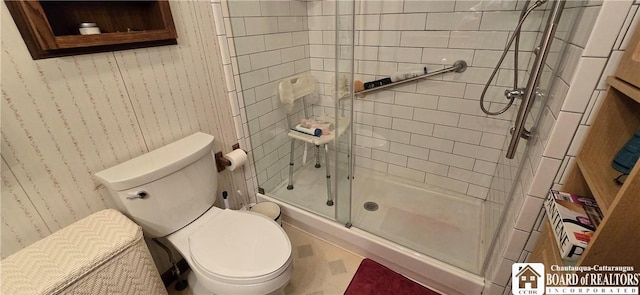 1710 Haskell Pkwy, Portville, NY 14760 - full bath with a stall shower and wallpapered walls
