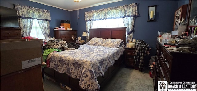 1710 Haskell Pkwy, Portville, NY 14760 - carpeted bedroom featuring ornamental molding