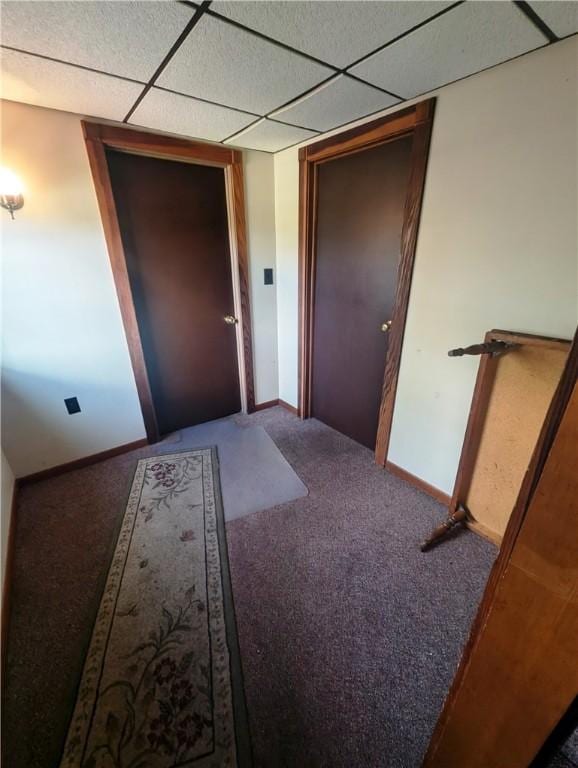 310 E Green St, Smethport Boro, PA 16749 - corridor with carpet and a drop ceiling