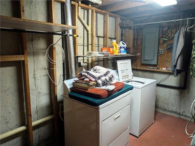 310 E Green St, Smethport Boro, PA 16749 - laundry room with electric panel and washer and dryer