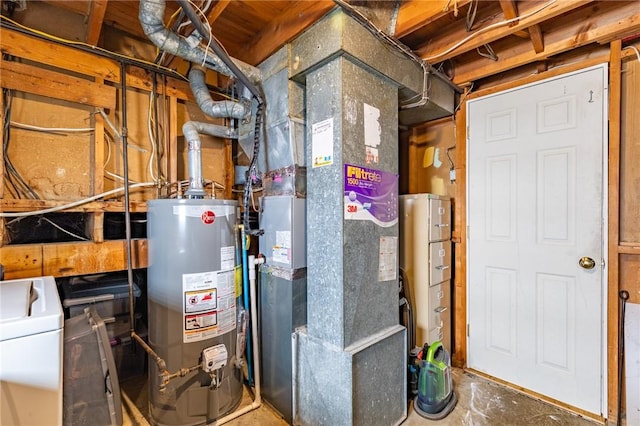 529 Fetzner Rd, Greece, NY 14626 - utilities with water heater, washer / dryer, and heating unit