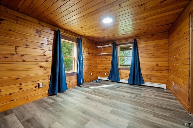 5640 Fearon Rd, Eaton, NY 13408 - empty room featuring wood ceiling, wood finished floors, and wooden walls