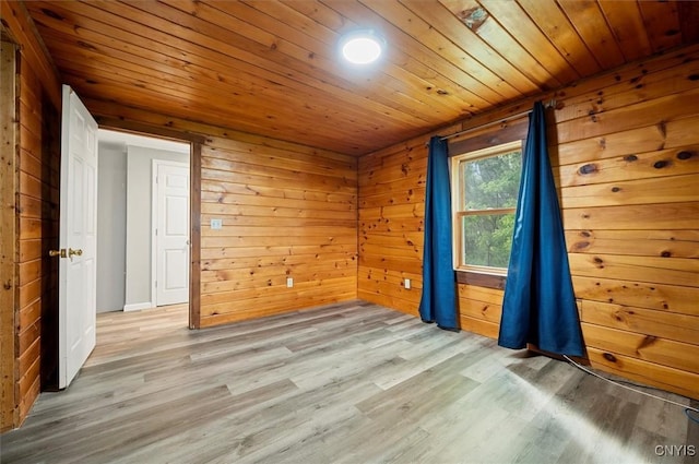 5640 Fearon Rd, Eaton, NY 13408 - empty room with light wood-type flooring, wood walls, and wooden ceiling