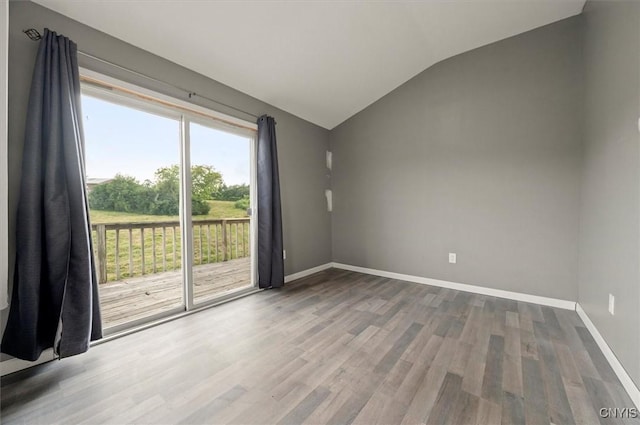 5640 Fearon Rd, Eaton, NY 13408 - spare room featuring lofted ceiling and wood finished floors
