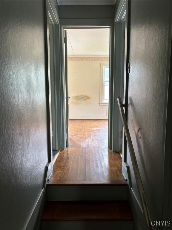 39 Standart Ave, Auburn, NY 13021 - stairway with wood finished floors