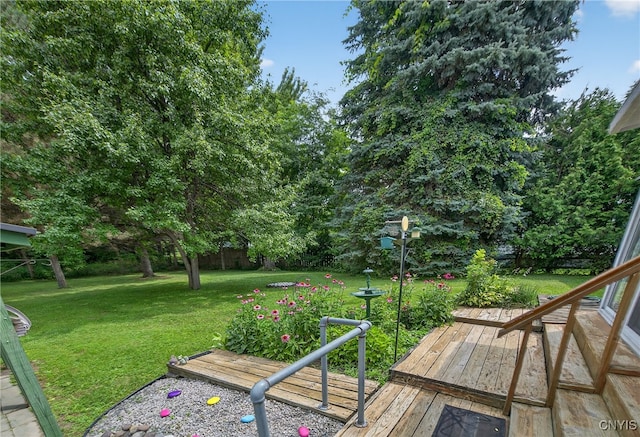 7165 Manlius Center Rd, Manlius, NY 13057 - view of green lawn featuring a wooden deck