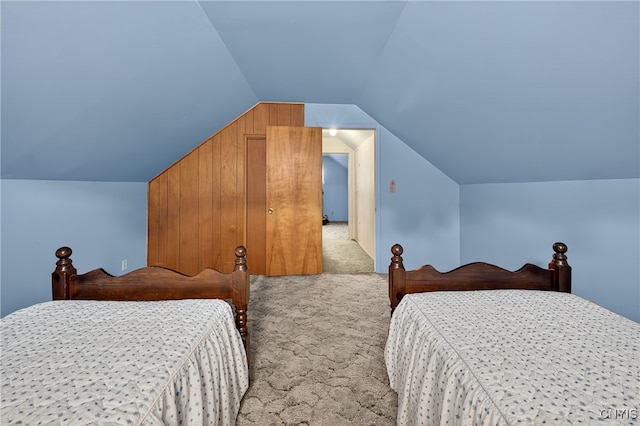 7165 Manlius Center Rd, Manlius, NY 13057 - bedroom with light carpet and vaulted ceiling