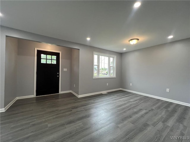 155 Barnsdale Ave, West Seneca, NY 14224 - foyer entrance with recessed lighting and dark wood finished floors