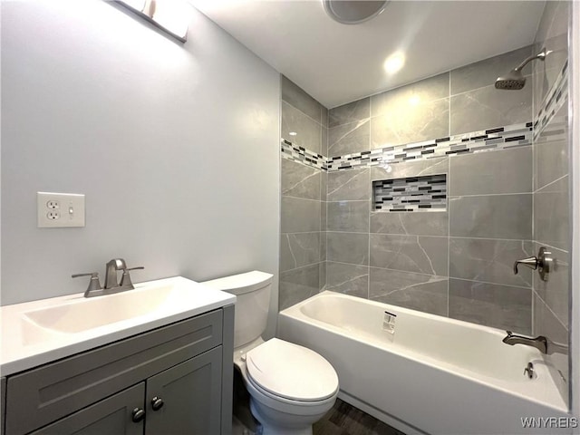 155 Barnsdale Ave, West Seneca, NY 14224 - full bath featuring tub / shower combination, vanity, and wood finished floors