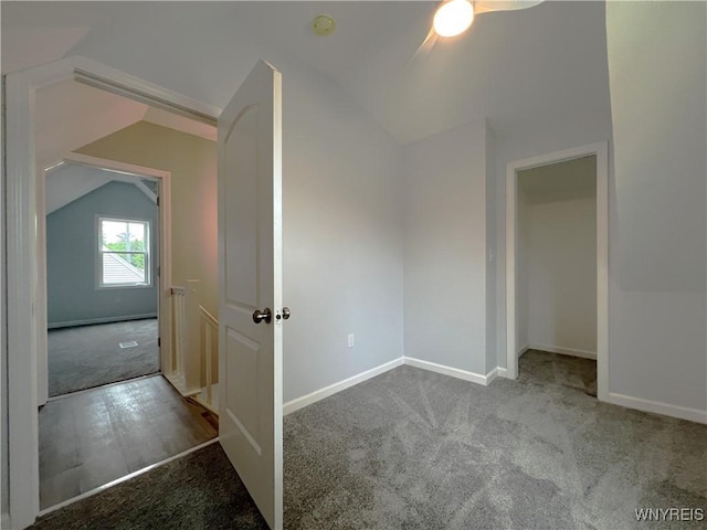 155 Barnsdale Ave, West Seneca, NY 14224 - carpeted spare room featuring vaulted ceiling and a ceiling fan
