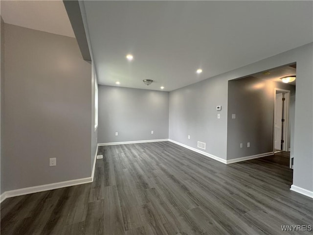 155 Barnsdale Ave, West Seneca, NY 14224 - empty room featuring dark wood-type flooring and recessed lighting
