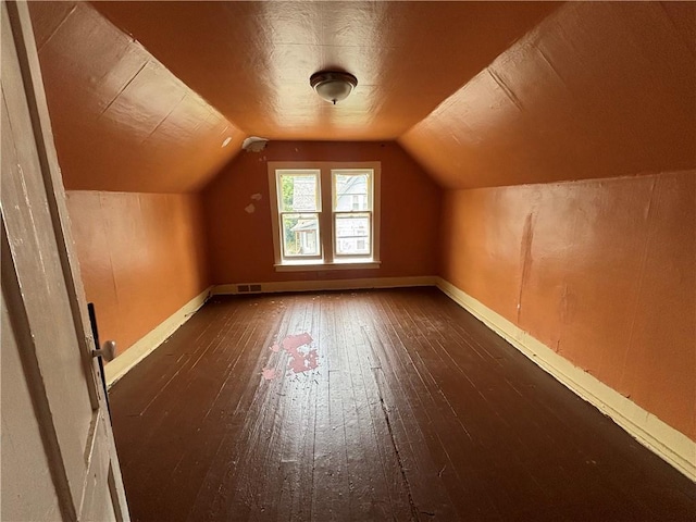 38 Cedar St, Rochester, NY 14611 - bonus room featuring hardwood / wood-style floors and lofted ceiling