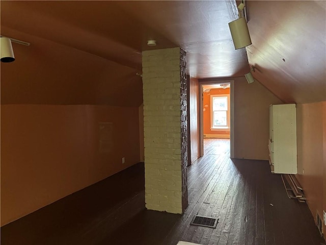 38 Cedar St, Rochester, NY 14611 - bonus room featuring lofted ceiling, decorative columns, and wood-type flooring