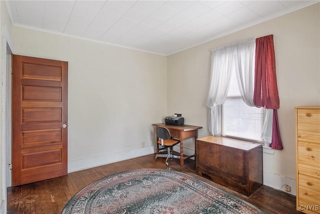 315 Boyden St, Syracuse, NY 13203 - office featuring crown molding, wood-type flooring, and healthy amount of natural light