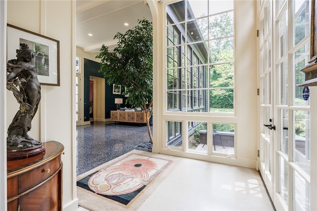 3399 Elmwood Ave, Brighton, NY 14610 - doorway with recessed lighting and french doors
