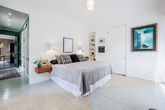 3399 Elmwood Ave, Brighton, NY 14610 - bedroom with speckle patterned floor and recessed lighting