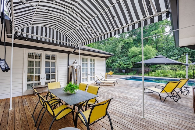 3399 Elmwood Ave, Brighton, NY 14610 - deck featuring french doors and outdoor dining area