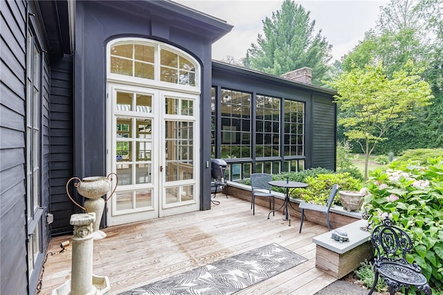 3399 Elmwood Ave, Brighton, NY 14610 - wooden deck with grilling area