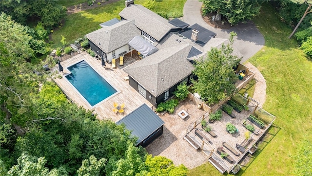 3399 Elmwood Ave, Brighton, NY 14610 - aerial view of property and surrounding area with a pool area