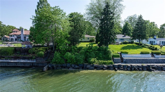 760 Beach Ave, Rochester, NY 14612 - dock area featuring a gazebo and a water view