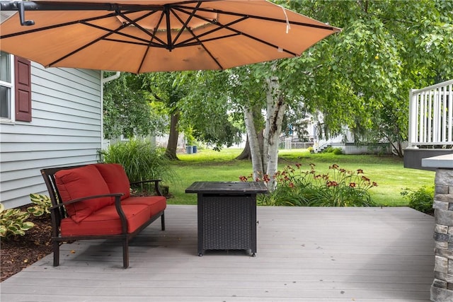 121 Reynolds Ave, Corning City, NY 14830 - deck featuring a lawn