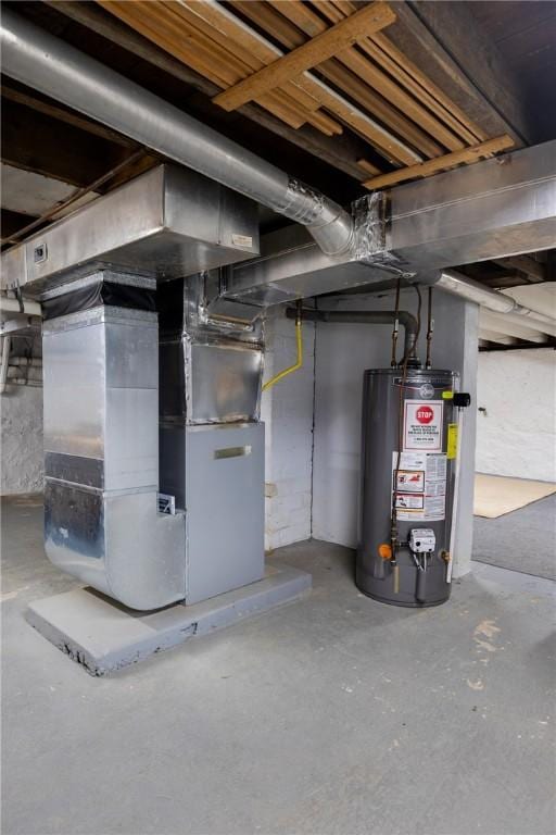 121 Reynolds Ave, Corning City, NY 14830 - unfinished basement with heating unit and water heater