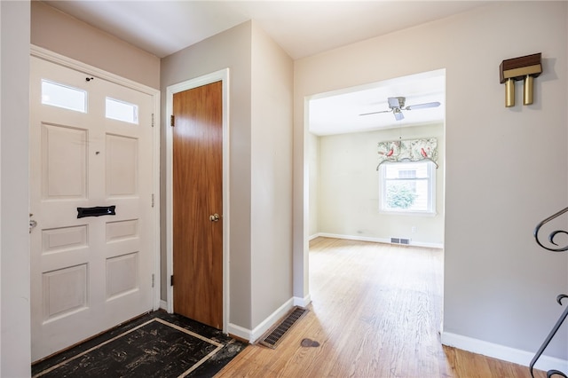 360 San Gabriel Dr, Rochester, NY 14610 - foyer featuring wood finished floors and a ceiling fan