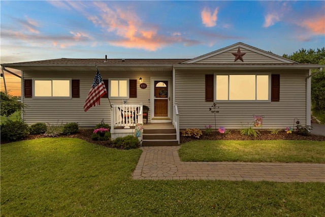 111 Crimson Bramble Rd, Henrietta, NY 14623 - view of front of home with a front lawn and covered porch