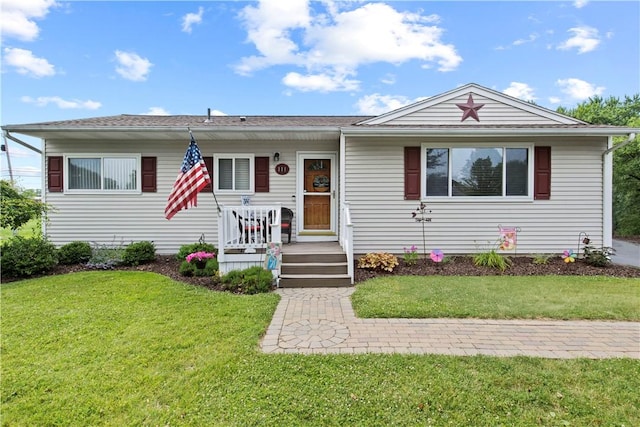 111 Crimson Bramble Rd, Henrietta, NY 14623 - view of front of house featuring a front yard and covered porch