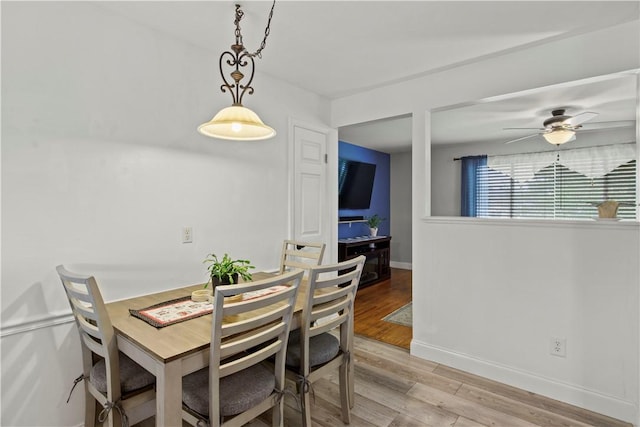 111 Crimson Bramble Rd, Henrietta, NY 14623 - dining area featuring light wood-style flooring and a ceiling fan