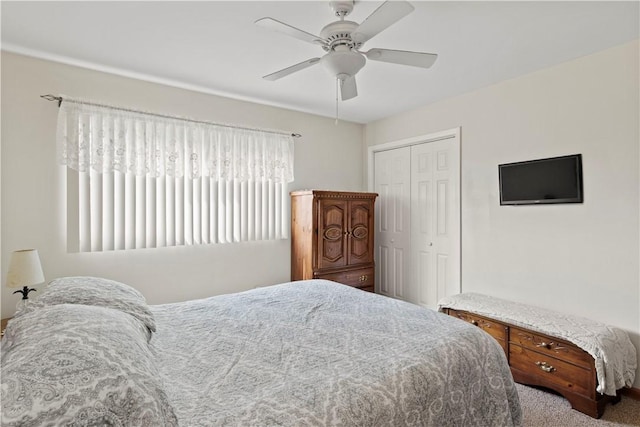 111 Crimson Bramble Rd, Henrietta, NY 14623 - carpeted bedroom featuring a closet and ceiling fan