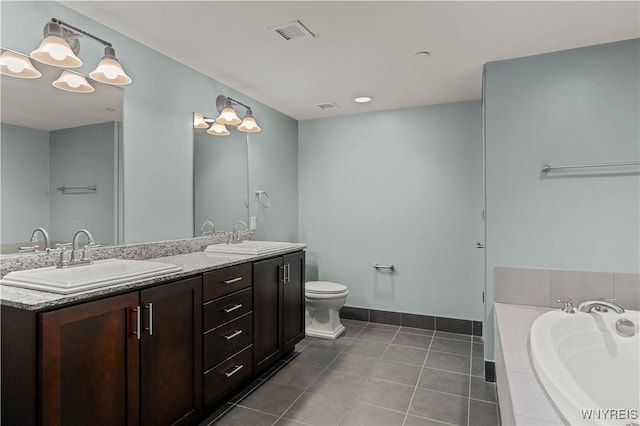 149 Swan St Unit 310, Buffalo, NY 14203 - full bathroom featuring double vanity, a bath, and tile patterned flooring