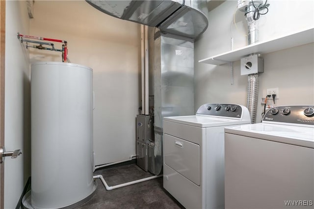 149 Swan St Unit 310, Buffalo, NY 14203 - laundry room featuring water heater and independent washer and dryer