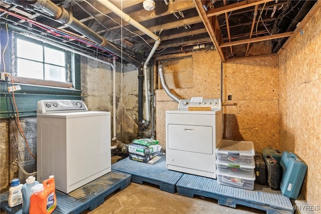 540 Longmeadow Rd, Amherst, NY 14226 - below grade area featuring washer and clothes dryer