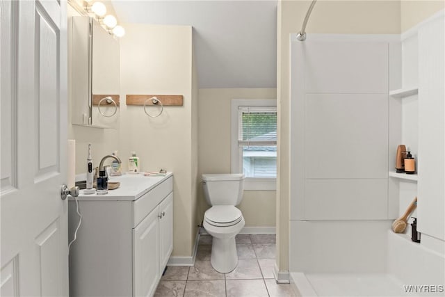 540 Longmeadow Rd, Amherst, NY 14226 - full bathroom with vanity, a shower, and tile patterned flooring