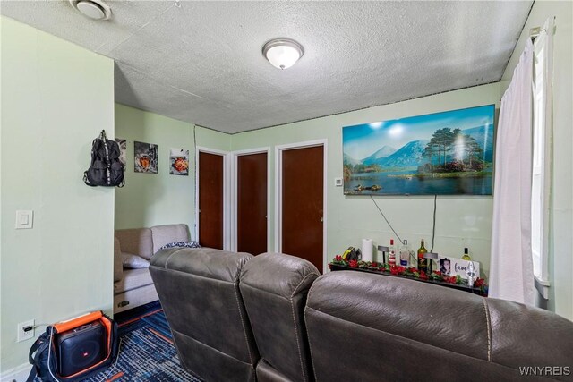 1142 Harlem Rd, Cheektowaga, NY 14227 - living room featuring a textured ceiling
