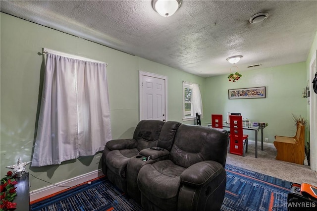 1142 Harlem Rd, Cheektowaga, NY 14227 - living area with a textured ceiling and carpet flooring