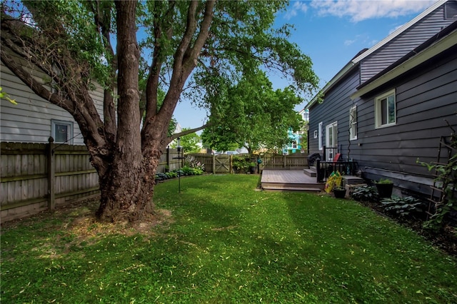 373 Rhode Island St, Buffalo, NY 14213 - fenced backyard with a wooden deck