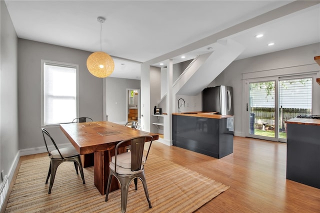 373 Rhode Island St, Buffalo, NY 14213 - dining room featuring light wood-style floors and recessed lighting