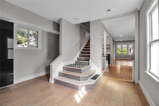 373 Rhode Island St, Buffalo, NY 14213 - stairs with wood finished floors and baseboards