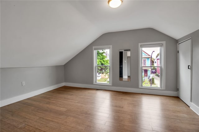 373 Rhode Island St, Buffalo, NY 14213 - additional living space featuring vaulted ceiling and wood finished floors