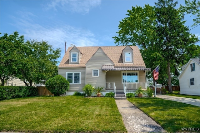 235 Wagner Ave, Cheektowaga, NY 14212 - new england style home featuring a porch and a shingled roof