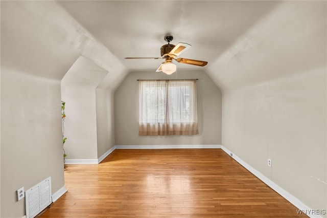 235 Wagner Ave, Cheektowaga, NY 14212 - additional living space featuring vaulted ceiling, wood finished floors, and a ceiling fan
