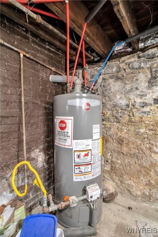 49 Massachusetts Ave, Buffalo, NY 14213 - utility room with gas water heater