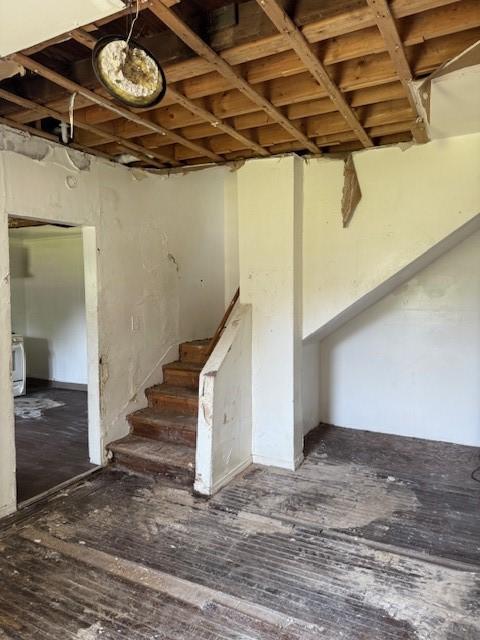 127 Conkey Ave, Rochester, NY 14621 - stairway with wood-type flooring