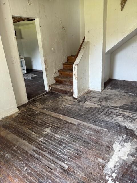 127 Conkey Ave, Rochester, NY 14621 - stairs with hardwood / wood-style floors