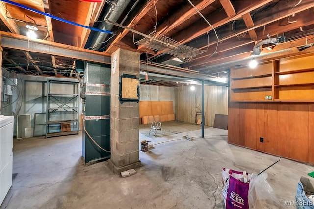 85 Pacific Ave, Lackawanna, NY 14218 - unfinished basement with washer / dryer and heating unit