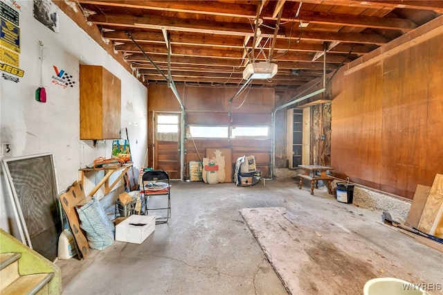 85 Pacific Ave, Lackawanna, NY 14218 - misc room with a garage and unfinished concrete floors